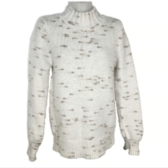 Loft White/Tan Spacedye Sweater Sx.L NWT - Picture 2 of 8